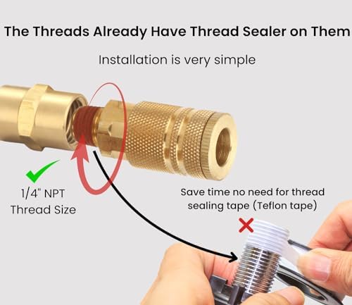 Coupler and Plug Kit, 1/4 Inch NPT, 14 Piece