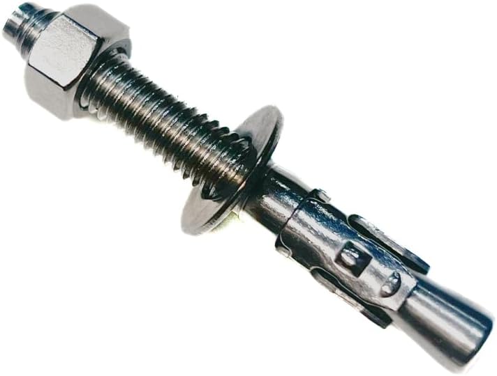 Mighty Fasteners 304 Stainless Steel Wedge Anchors 3/8" X 3" - 25 Pack