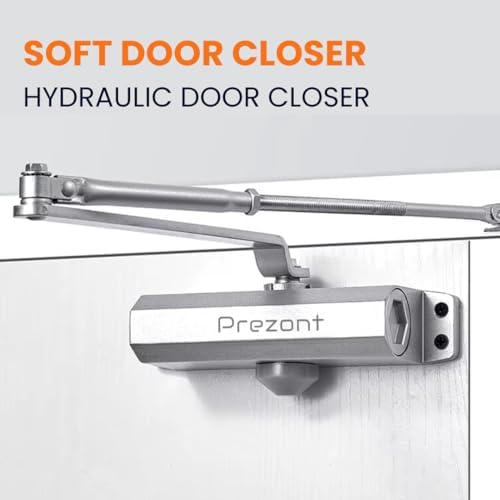 Hydraulic Automatic Door Closer – Heavy Duty Adjustable Closer (Up to 150 lbs...