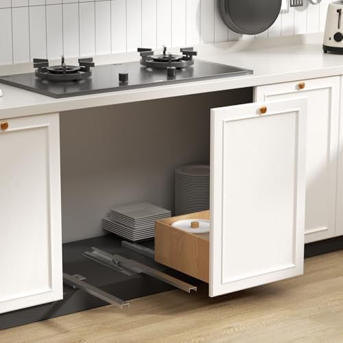 Undermount Shelf Drawer Slide Soft Close Bottom Support Under Mount Pull Out ...