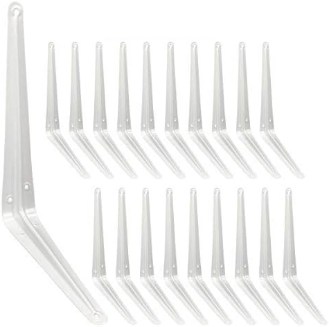 Shelf Brackets 10 Inch Heavy Duty White L Bracket for Shelves