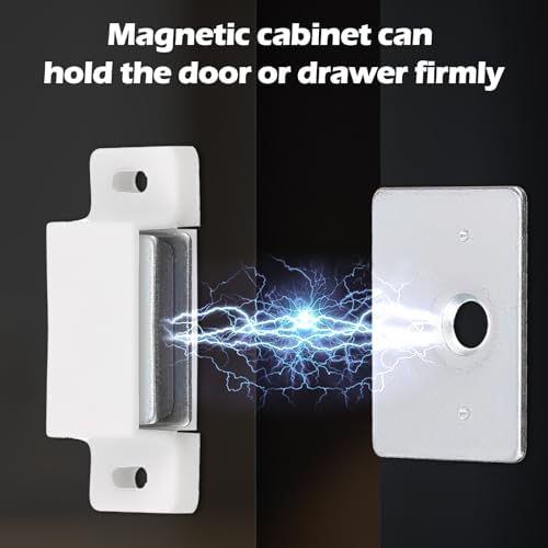 Moxweyeni 24 Pack Cabinet Magnets Magnetic Door Catch 15lb, White