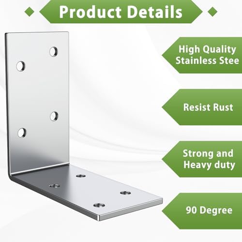3x3 Inch Galvanized L Shape 90 Degree Corner Support Brackets