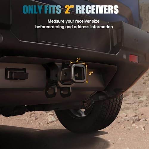 Adjustable Trailer Hitch - Heavy Duty Aluminum Drop Drawbar Hitch - Fits 2&qu...