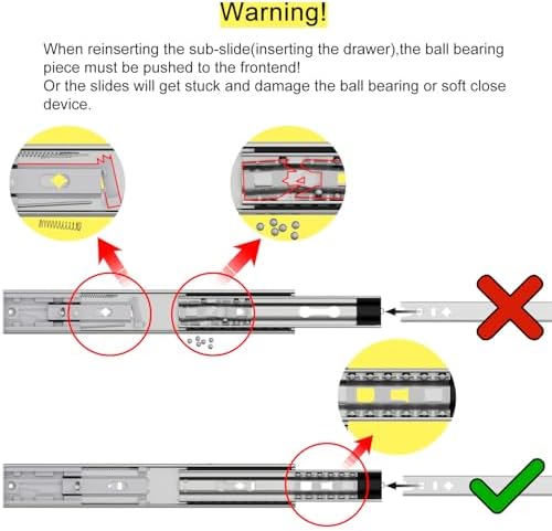VADANIA #K53 36" Soft Close Heavy Duty Drawer Slides