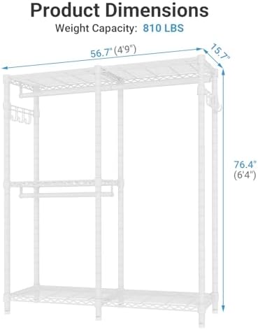 VIPEK V4 Garment Rack for Hanging Clothes Heavy Duty Portable Closet