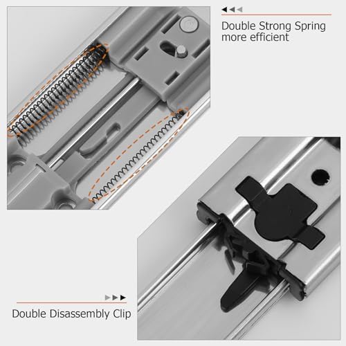 LONTAN 10 Pairs Soft Close Drawer Slides 18 Inch Heavy Duty Cabinet Rails