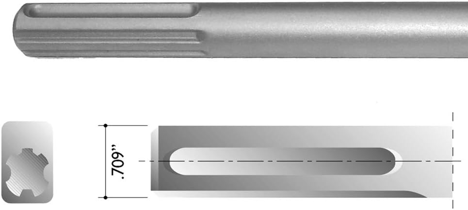 Champion 12" Long 2" Wide Chisel - SDS-MAX Shank, Perfect for Concr...