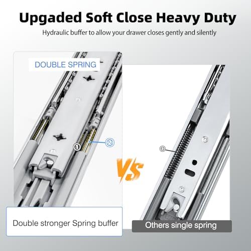 3/4" Thick 300Lbs Soft Close Heavy Duty Drawer Slides 1 Pair 16 18 20 22...