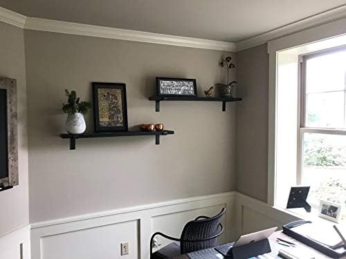 Shelf Brackets 10 Inch Lip Brackets, Heavy Duty Industrial Forged Steel Metal...