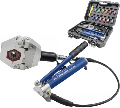 Hydraulic AC Crimping Tool AC Hose Crimper Manual Kit High Pressure Air Condi...