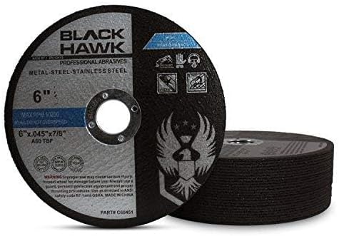 BHA 6 x .045 x 7/8 Cut Off Wheels for Metal, Thin, Angle Grinder - 25 Pack