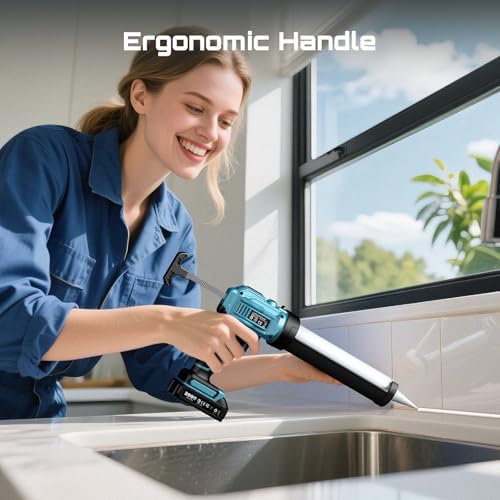 SEESII Cordless Caulking Gun w/2 x 2.0Ah Batteries