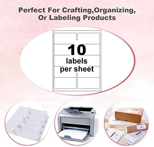 BESTEASY 10-UP Address Labels,/Address Mailing Labels 500 Sheets Shipping Sti...