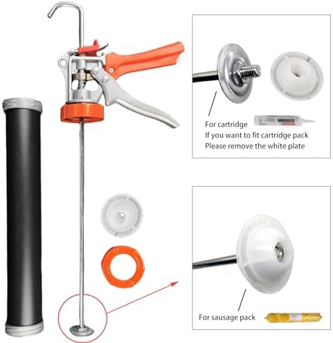 Sausage Caulking Gun,Dual‑Purpose for 20oz Sausage &10oz Cartridge(2 Pack)