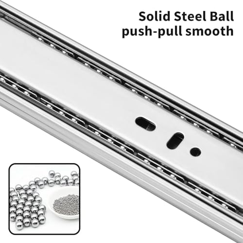 10 inch Soft Self Close Drawer Slides 6 Pairs (12pcs) Full Extension Ball Bea...