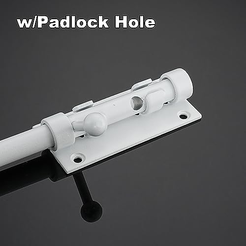 Barrel Bolt Door Latch With Padlock Hole, Thickened 304 Stainless Steel Slide...