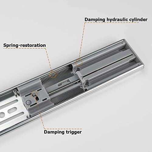 LONTAN 2 Pairs Soft Close Drawer Slides 22 Inch Heavy Duty Cabinet Rails