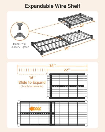 Expandable Closet Organizer System Adjustable Clothes Rack