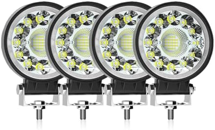 LED Spot Work Lights, 4 Inch LED Light Pods 99W Round Off Road Driving Light ...