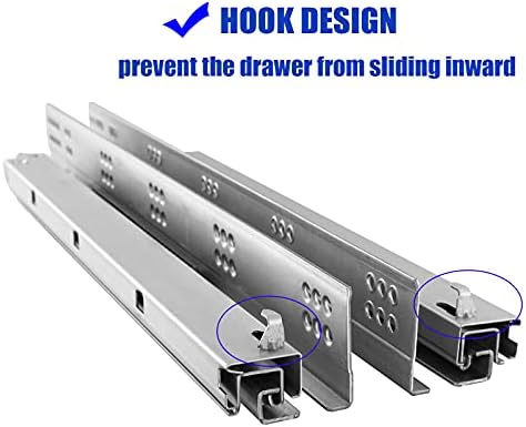 6 Pairs 21 Inch Undermount Soft Close Drawer Slides