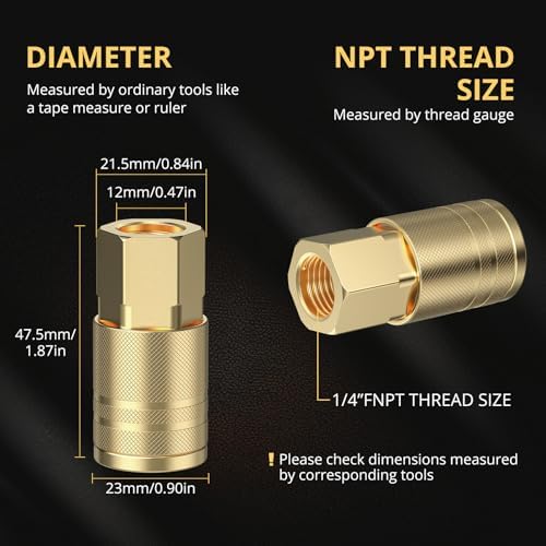 AMTOVL Air Coupler & Plug Kit 47PCS – 1/4" NPT Air Hose Fittings Set