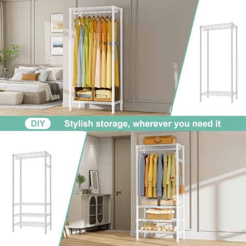 SEMHOR E06 Expandable Heavy Duty Clothes Rack for Reach-in Closet