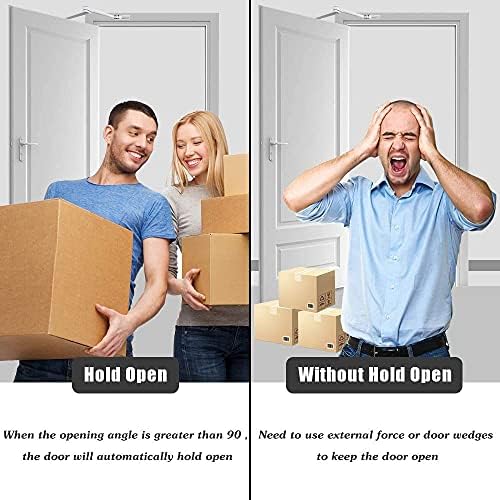 Marie Hold Open Door Closer Applies Regular,Top Jamb Mounting,Adjustable Auto...
