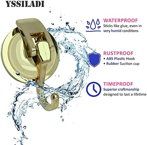 Heavy Duty Vacuum Suction Shower Hooks Glass Suction Cup Bathroom Robe Hooks,...