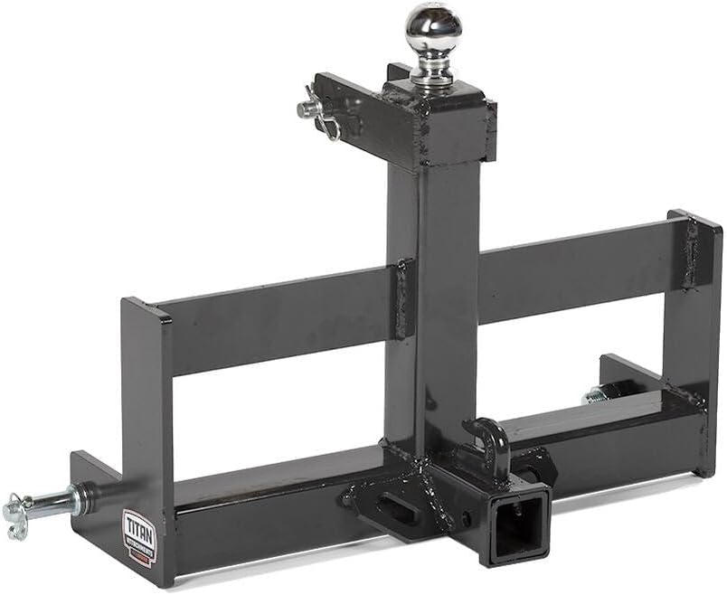 Titan Attachments Standard Series 3 Point Charcoal Tractor Drawbar with Suitc...