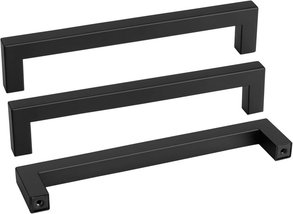 goldenwarm 10Pack 8INCH Matte Black Cabinet Pulls Kitchen Hardware, 204mm