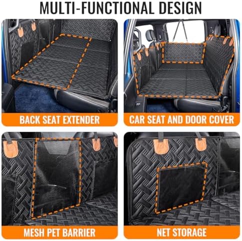 MAXFUT Dog Car Seat Cover for Back Seat,Seat Extender for Full Size Truck