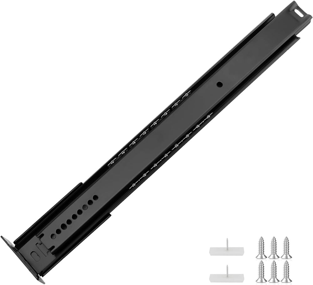 LONTAN 5 Pcs 16 Inch Black Center Mount Drawer Slides