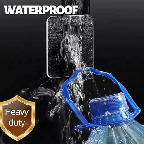 DDMY 100 Pack Heavy Duty Self Adhesive Hooks 50 lbs Transparent Reusable Stic...