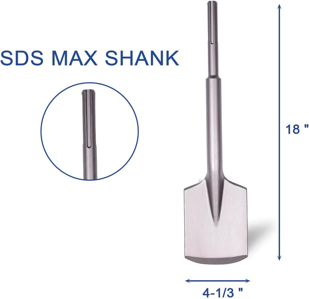 SDS-Max Shank Bits Chisel-4-1/3"x18" Clay Spade Alloy Steel Digging...