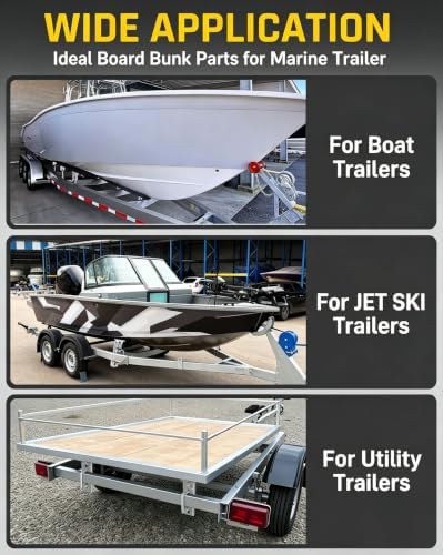 Wyckoff 10" Boat Trailer Bunk Brackets 4-Pack,Heavy Duty Galvanized Swivel