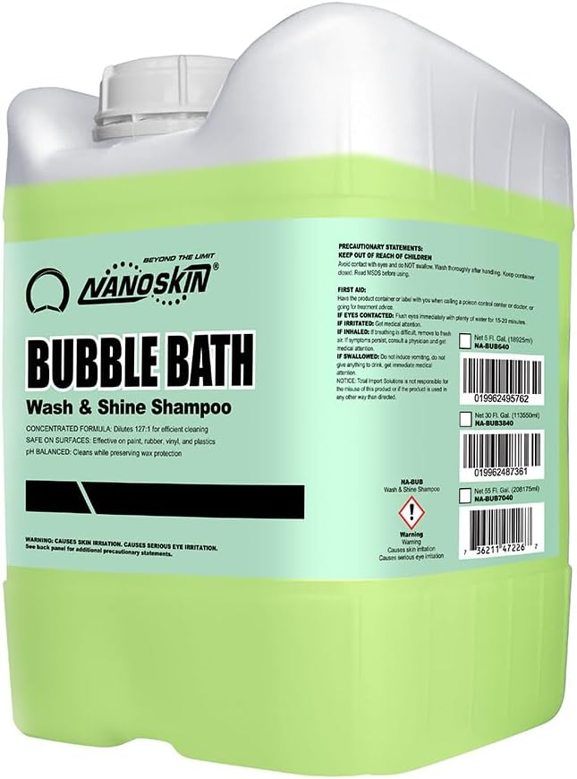 Nanoskin BUBBLE BATH Foaming Car Wash Shampoo 5 Gallons