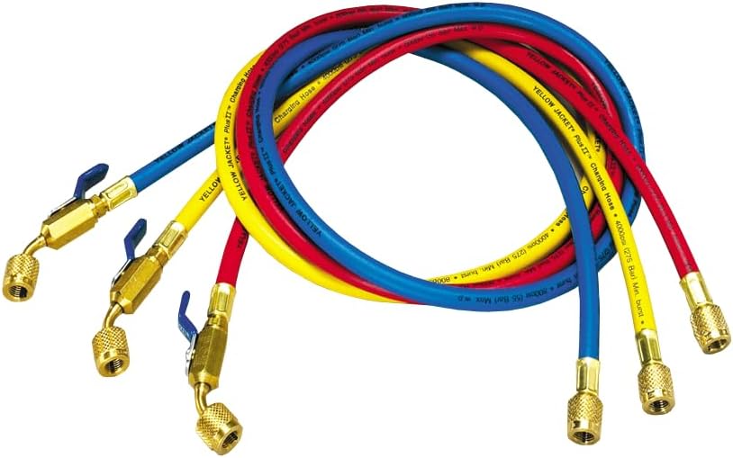 Yellow Jacket 29985 - Plus II 1/4" Hose with Compact Ball Valve End, 60&...