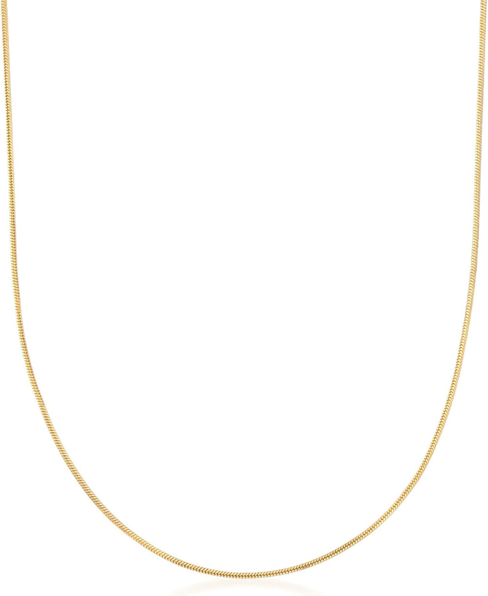 Ross-Simons Italian 1mm 18kt Gold Over Sterling Adjustable Snake-Chain Necklace