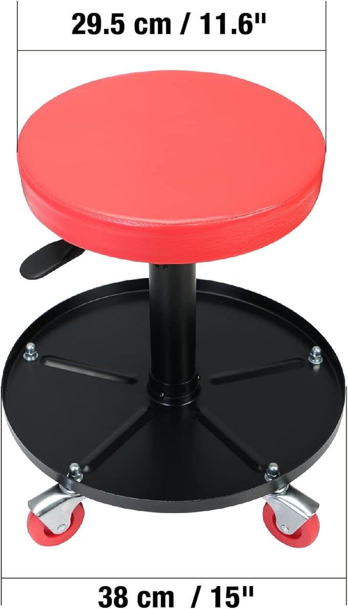 BIG RED ATRHL6201R Torin Heavy Duty Rolling Pneumatic Creeper Garage/Shop Seat: