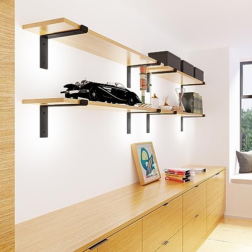 BATODA 12" Z Shelf Brackets with Lip for 11.25" Boards, Heavy Duty,...