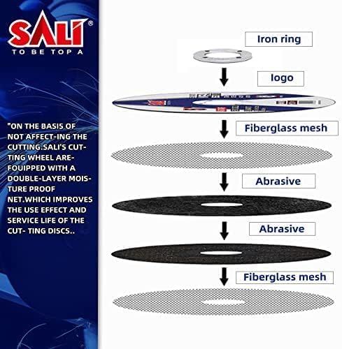 SALI 100 Pack Cut Off Wheels 3 Inch General Purpose Metal Cutting Wheel for 3...