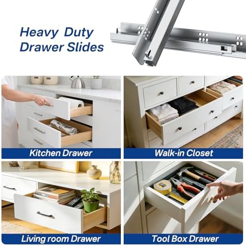 4 Pairs 8 Pcs Concealed Soft Close Undermount Drawer Slides 21 Inch