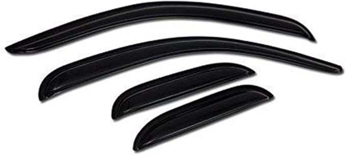 4pcs Front Rear Window Deflector Sun/Rain/Wind Guards Smoke Window Visors 07-13