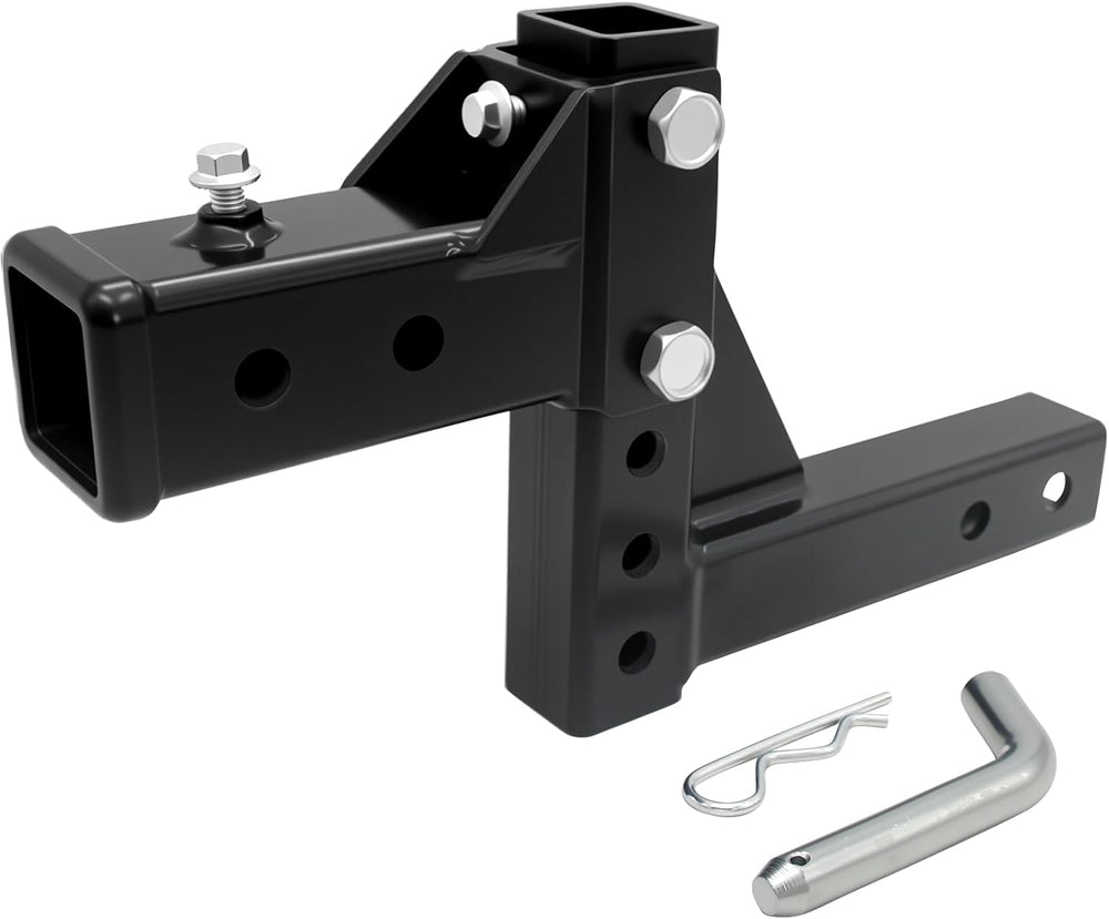 Adjustable Trailer Hitch Receiver for 2-Inch Receiver, Steel Tow Hitch Multip...
