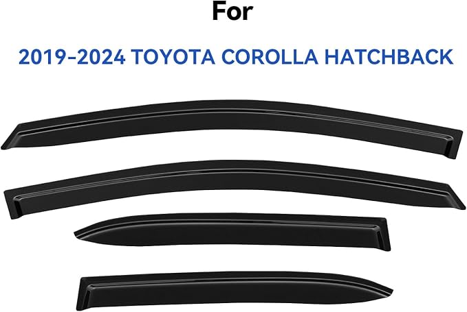 Window Visors Rain Guards for 2019-2025 Toyota Corolla Hatchback, Out-Channel