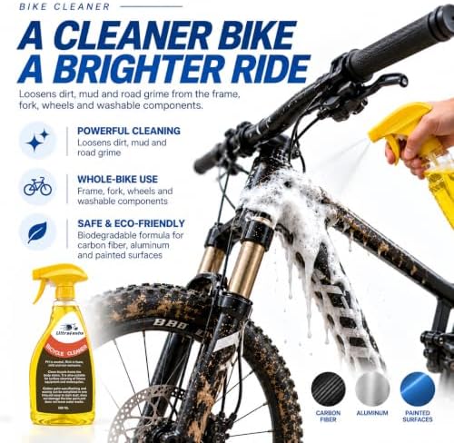 Bike Cleaning Kit, 13-Piece with Degreaser, Lube & Chain Scrubber