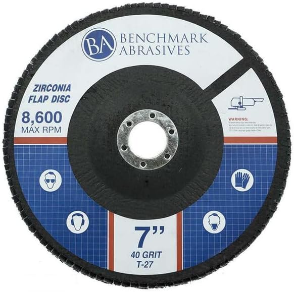 Benchmark Abrasives 7" x 7/8" Premium High Density Jumbo Zirconia T...