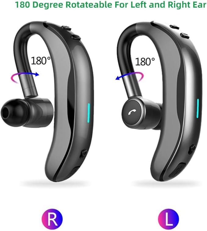 IHAO Bluetooth Earpiece Headphone Dual Noise Cancelling Mic Painless Open-Ear