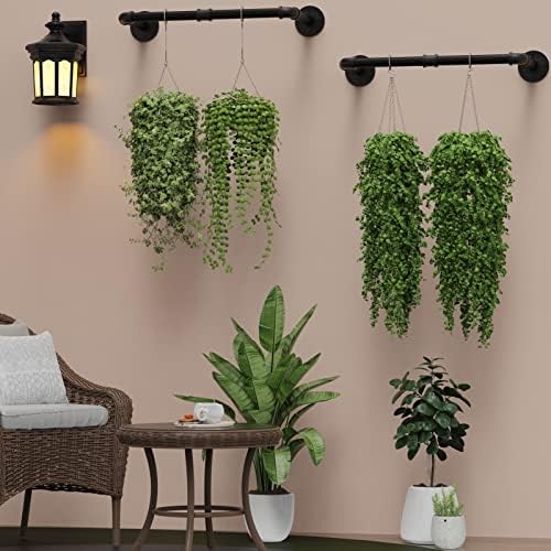 Wall Mounted Clothes Rack 31.5in, Industrial Pipe Wall Mount Clothing Rack, H...